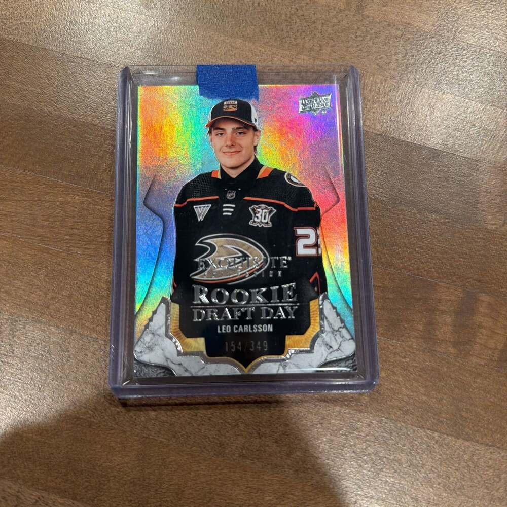 LEO CARLSSON 2023-24 Exquisite /349 ROOKIE Draft Day 23/24 UD Black Diamond #CA